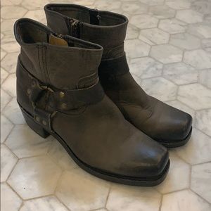 Frye Half Harness Zipper Soletech ankle boots